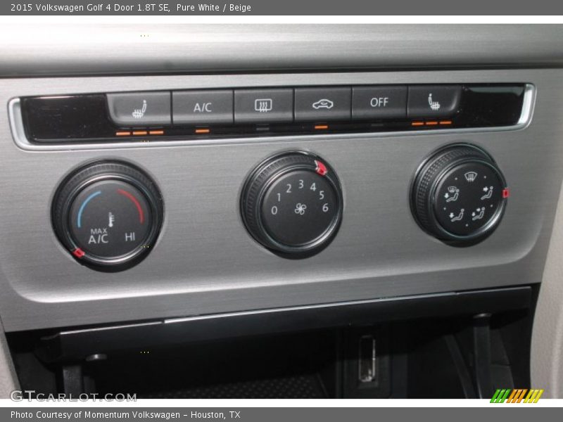 Pure White / Beige 2015 Volkswagen Golf 4 Door 1.8T SE