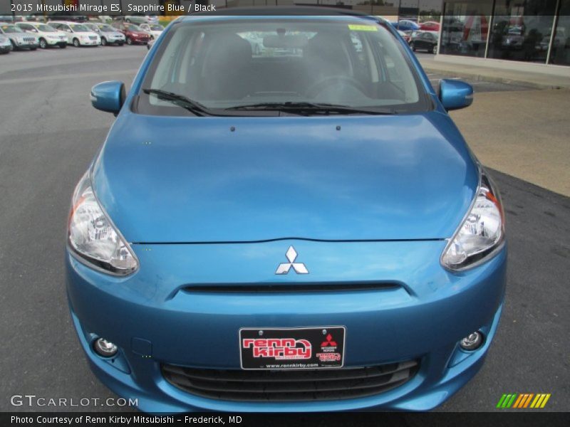Sapphire Blue / Black 2015 Mitsubishi Mirage ES
