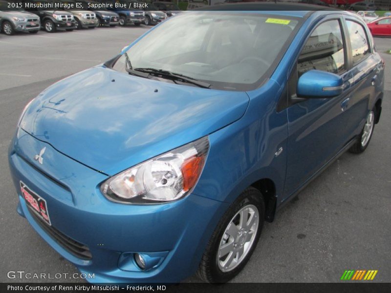 Sapphire Blue / Black 2015 Mitsubishi Mirage ES