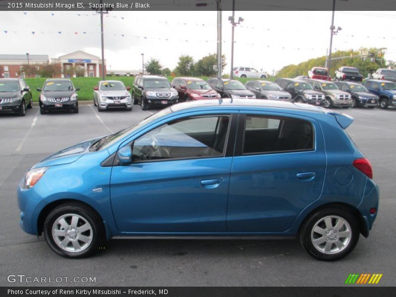 Sapphire Blue / Black 2015 Mitsubishi Mirage ES