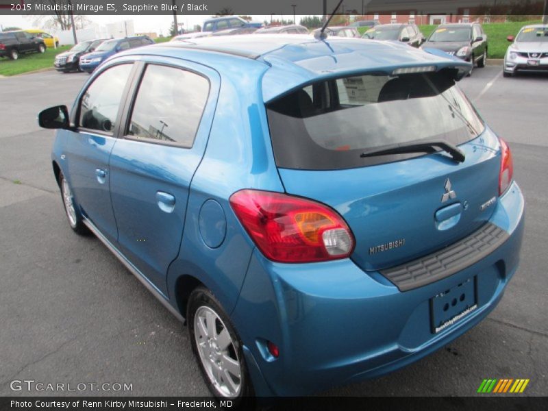 Sapphire Blue / Black 2015 Mitsubishi Mirage ES