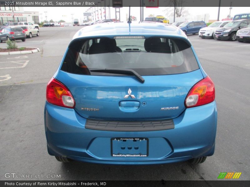 Sapphire Blue / Black 2015 Mitsubishi Mirage ES