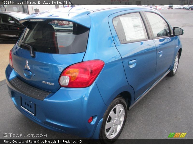 Sapphire Blue / Black 2015 Mitsubishi Mirage ES