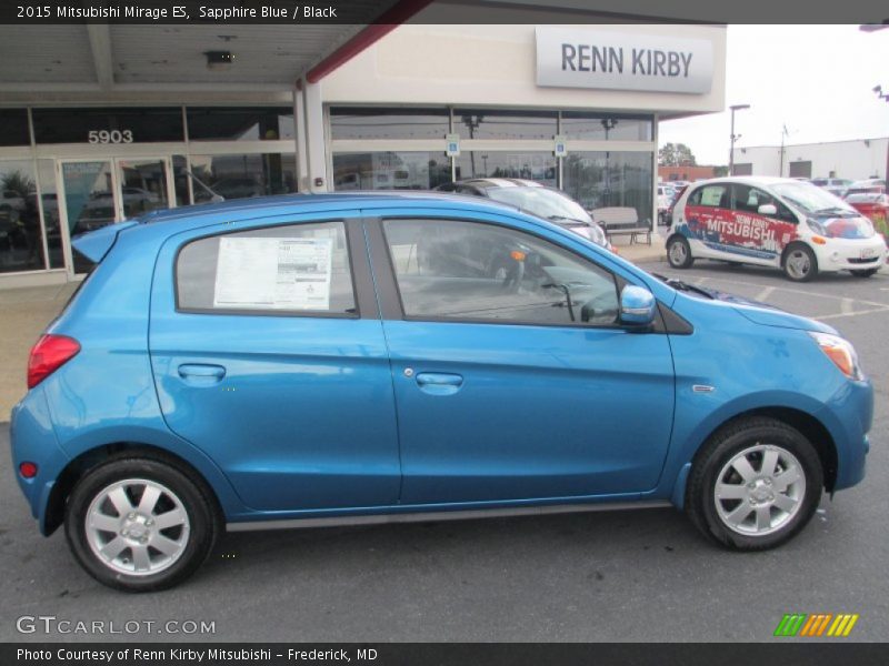 Sapphire Blue / Black 2015 Mitsubishi Mirage ES