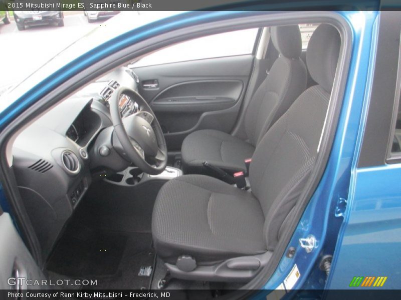 Sapphire Blue / Black 2015 Mitsubishi Mirage ES