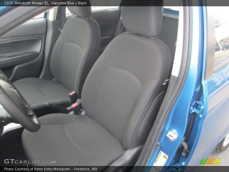 Sapphire Blue / Black 2015 Mitsubishi Mirage ES