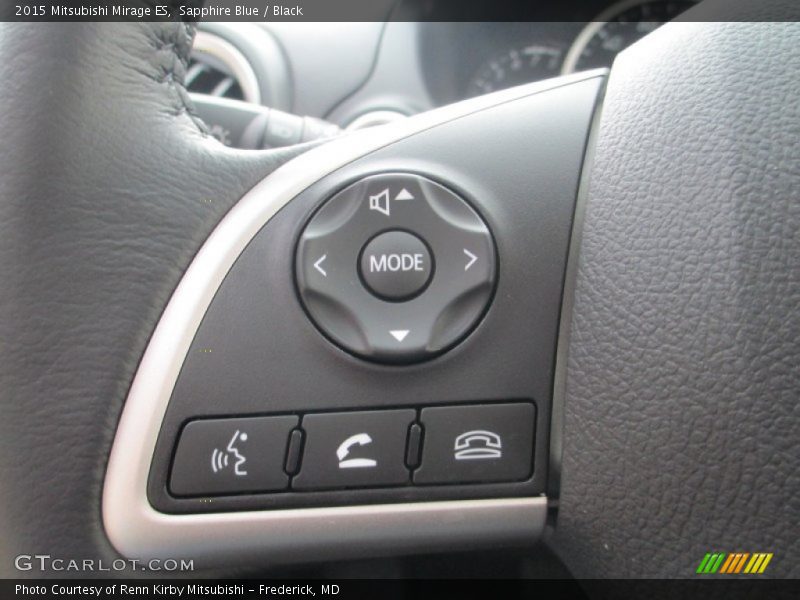 Sapphire Blue / Black 2015 Mitsubishi Mirage ES