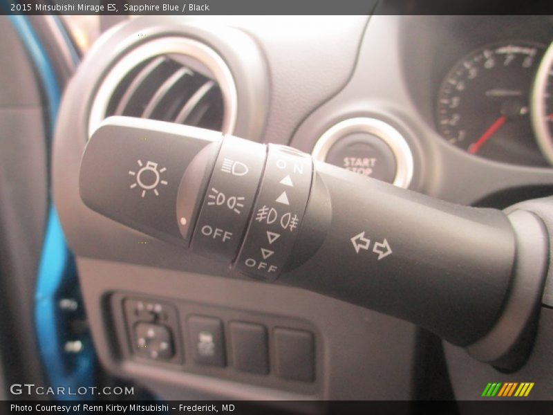 Sapphire Blue / Black 2015 Mitsubishi Mirage ES