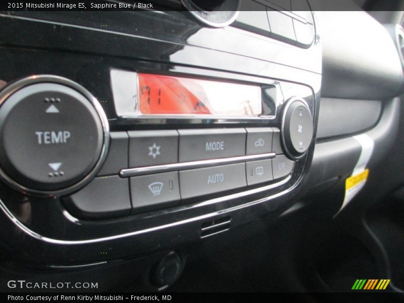 Sapphire Blue / Black 2015 Mitsubishi Mirage ES