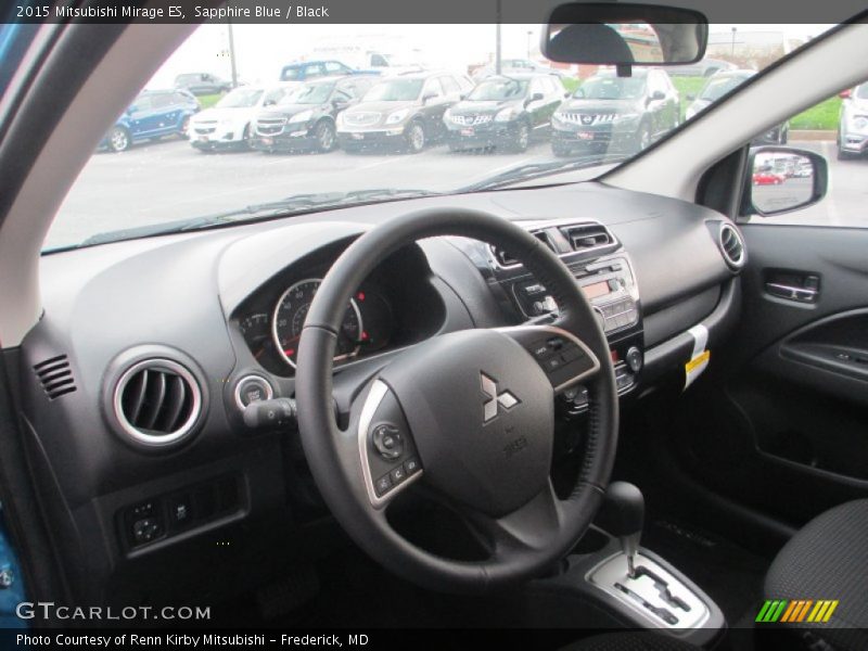 Sapphire Blue / Black 2015 Mitsubishi Mirage ES