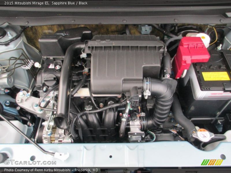 Sapphire Blue / Black 2015 Mitsubishi Mirage ES