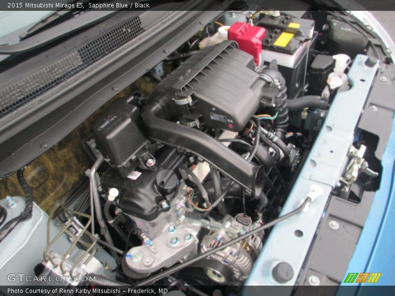 Sapphire Blue / Black 2015 Mitsubishi Mirage ES