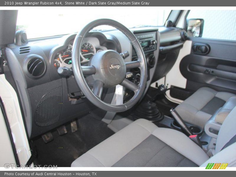 Stone White / Dark Slate Gray/Medium Slate Gray 2010 Jeep Wrangler Rubicon 4x4