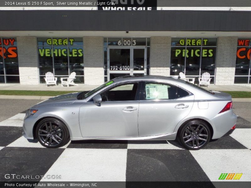 Silver Lining Metallic / Light Gray 2014 Lexus IS 250 F Sport