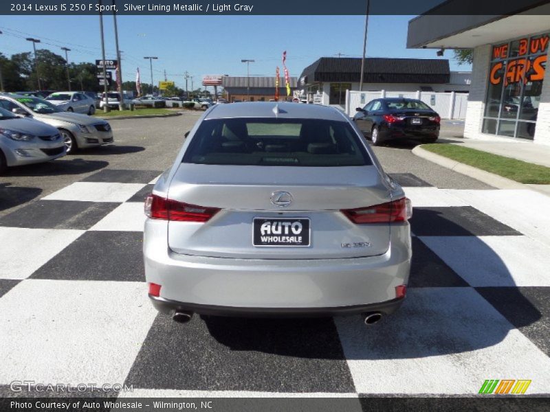 Silver Lining Metallic / Light Gray 2014 Lexus IS 250 F Sport