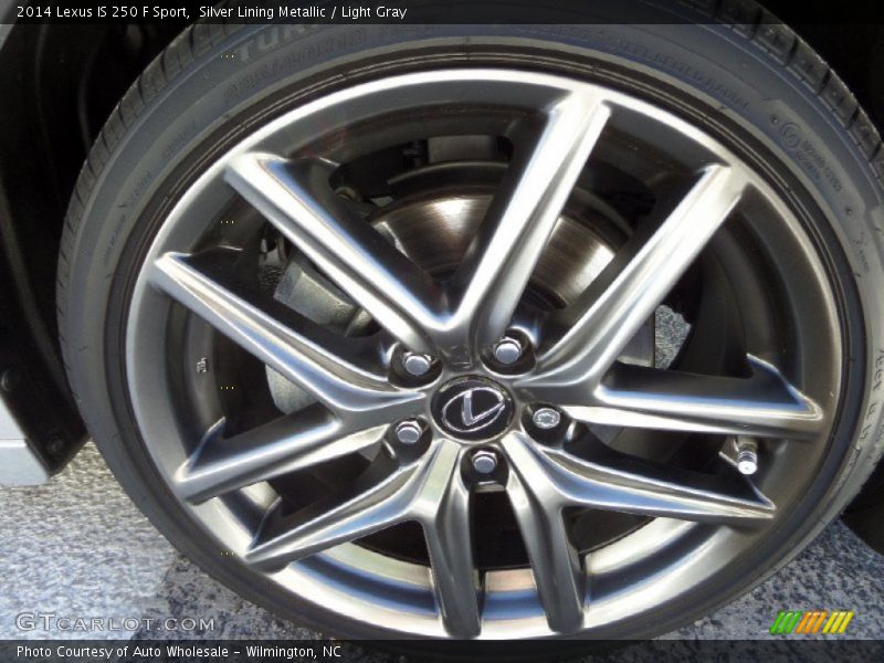 Silver Lining Metallic / Light Gray 2014 Lexus IS 250 F Sport