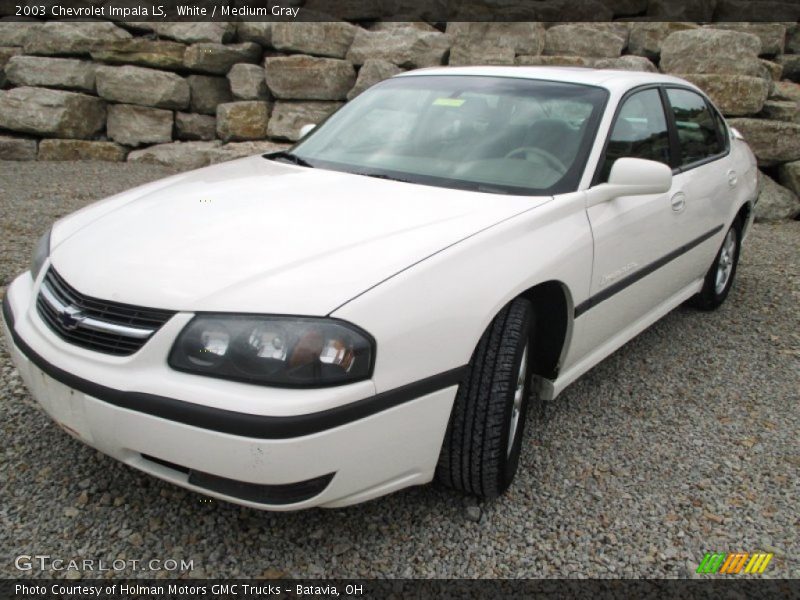 White / Medium Gray 2003 Chevrolet Impala LS