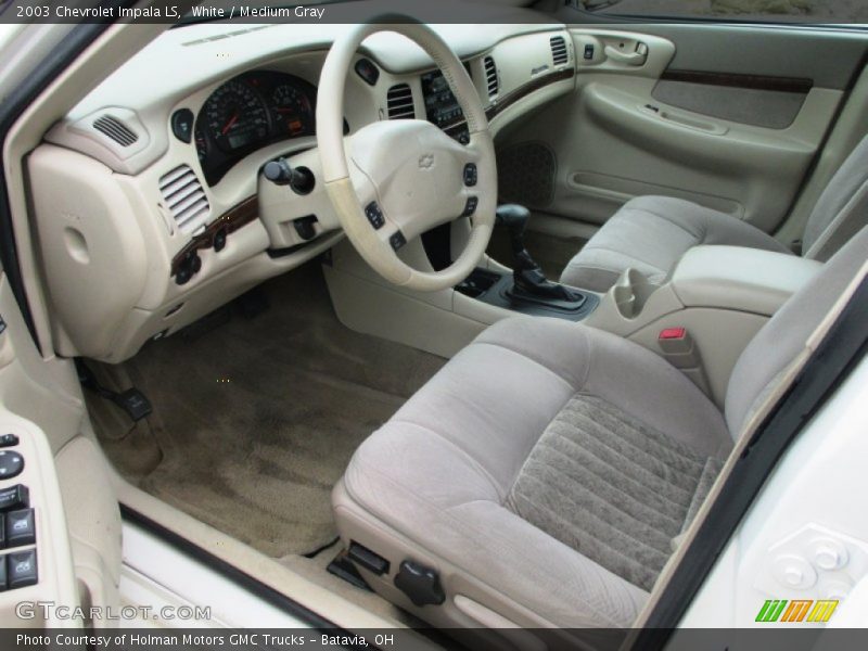 White / Medium Gray 2003 Chevrolet Impala LS