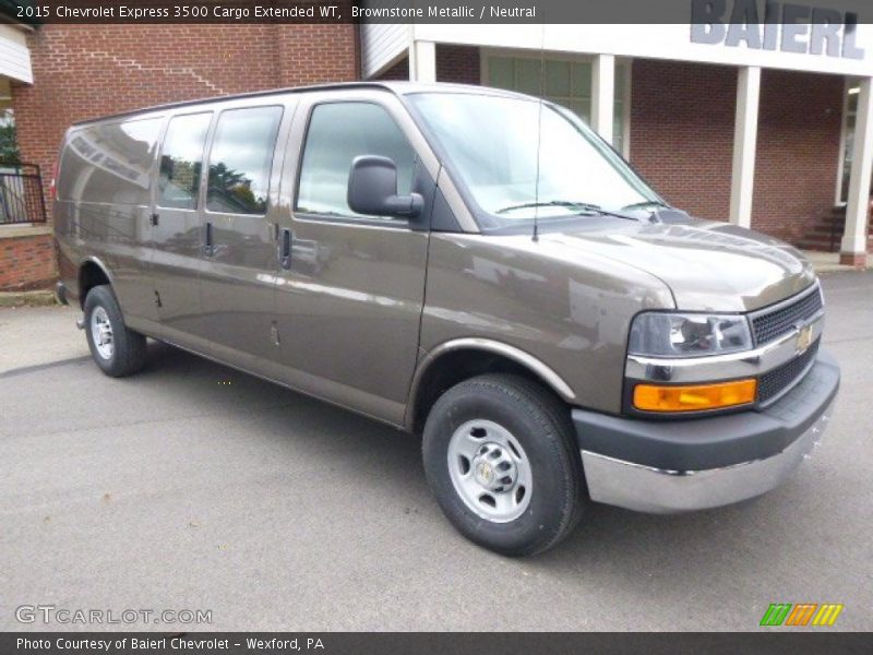 Brownstone Metallic / Neutral 2015 Chevrolet Express 3500 Cargo Extended WT