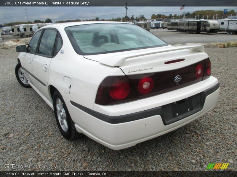 White / Medium Gray 2003 Chevrolet Impala LS