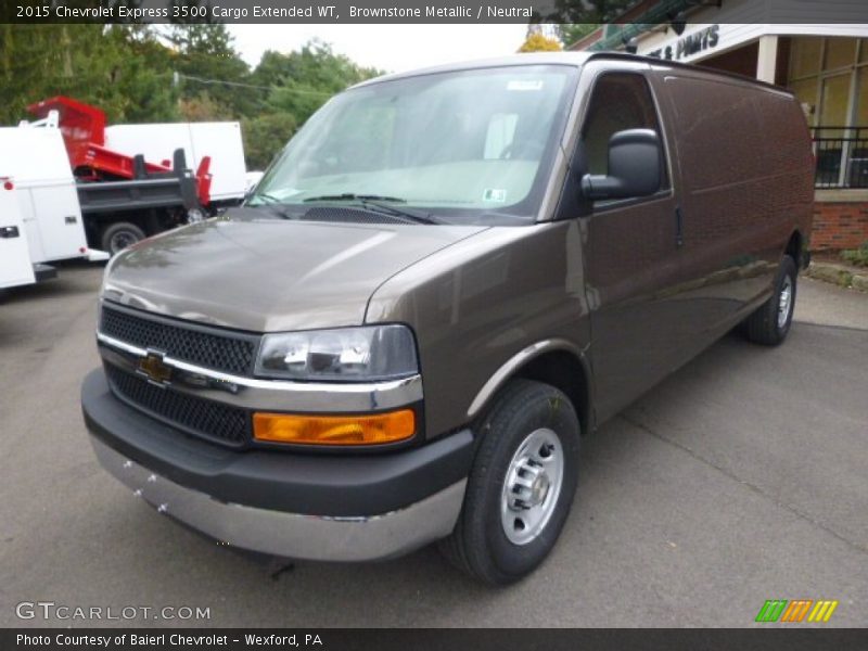 Brownstone Metallic / Neutral 2015 Chevrolet Express 3500 Cargo Extended WT