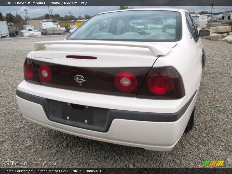 White / Medium Gray 2003 Chevrolet Impala LS