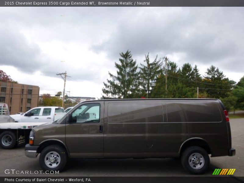 Brownstone Metallic / Neutral 2015 Chevrolet Express 3500 Cargo Extended WT