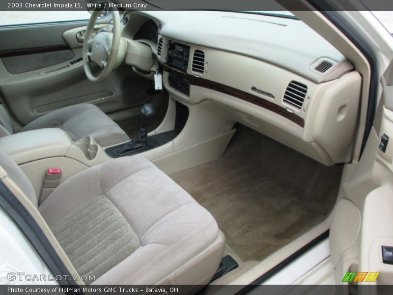White / Medium Gray 2003 Chevrolet Impala LS