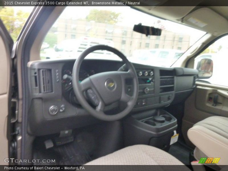 Brownstone Metallic / Neutral 2015 Chevrolet Express 3500 Cargo Extended WT