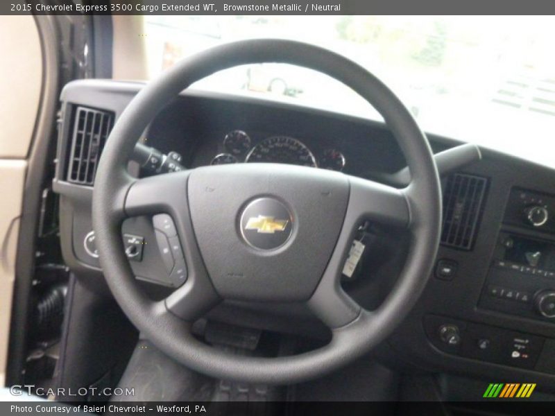 Brownstone Metallic / Neutral 2015 Chevrolet Express 3500 Cargo Extended WT