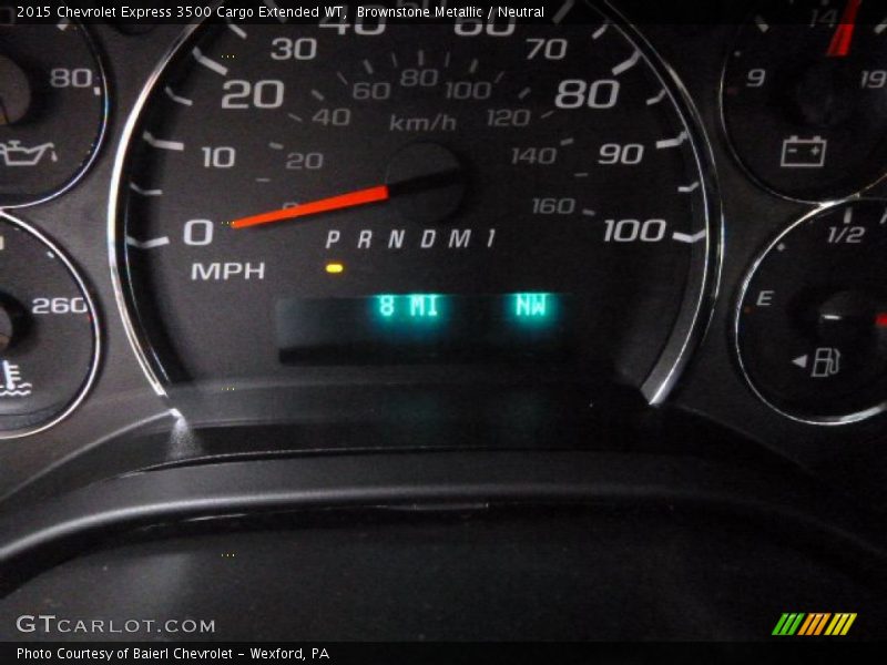 Brownstone Metallic / Neutral 2015 Chevrolet Express 3500 Cargo Extended WT