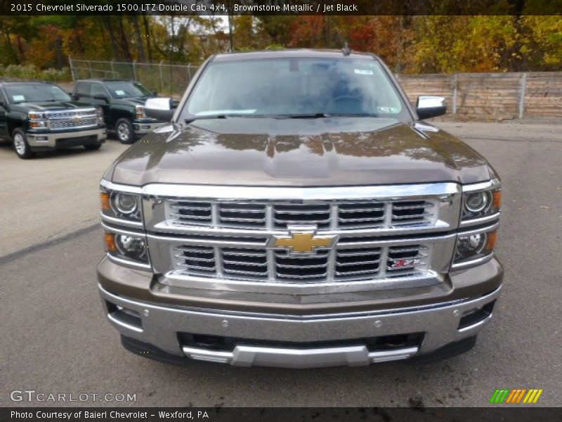 Brownstone Metallic / Jet Black 2015 Chevrolet Silverado 1500 LTZ Double Cab 4x4