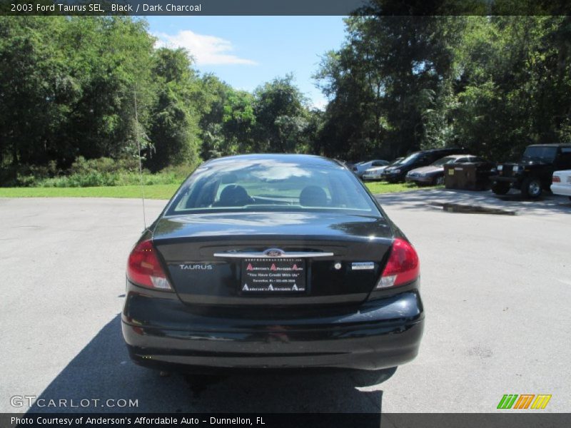 Black / Dark Charcoal 2003 Ford Taurus SEL