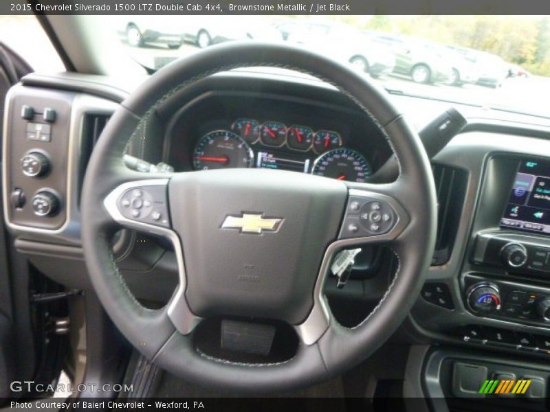 Brownstone Metallic / Jet Black 2015 Chevrolet Silverado 1500 LTZ Double Cab 4x4