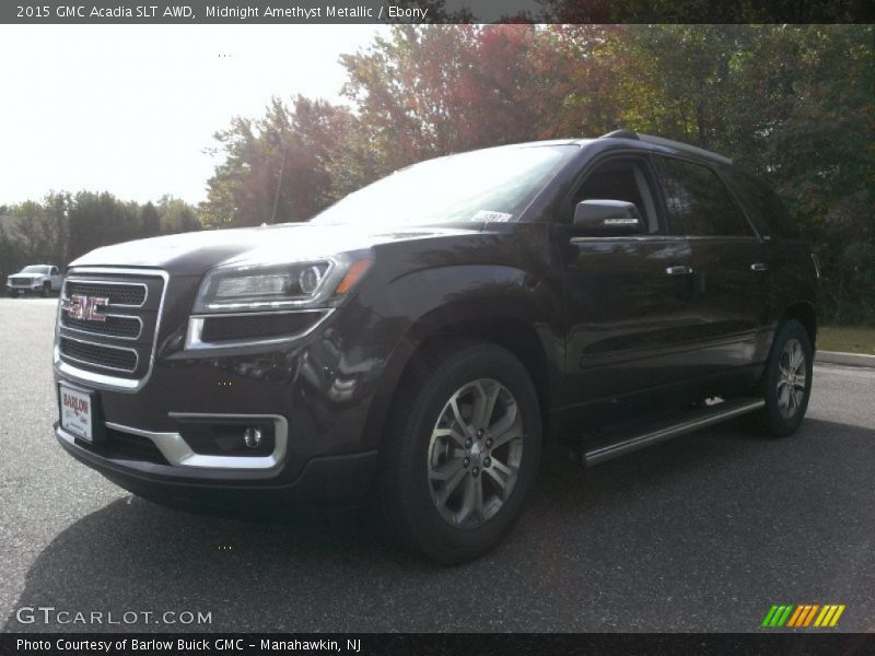 Midnight Amethyst Metallic / Ebony 2015 GMC Acadia SLT AWD