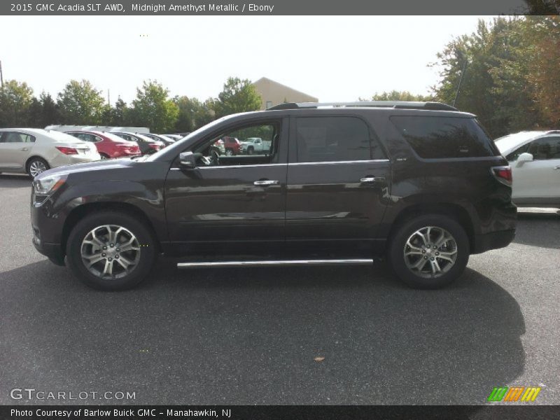 Midnight Amethyst Metallic / Ebony 2015 GMC Acadia SLT AWD