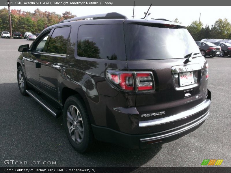 Midnight Amethyst Metallic / Ebony 2015 GMC Acadia SLT AWD