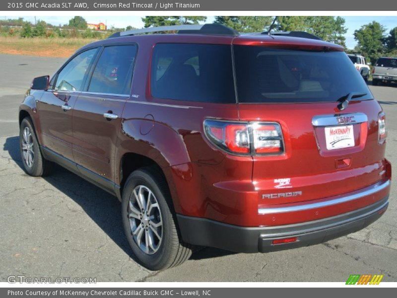 Crimson Red Tincoat / Light Titanium 2015 GMC Acadia SLT AWD