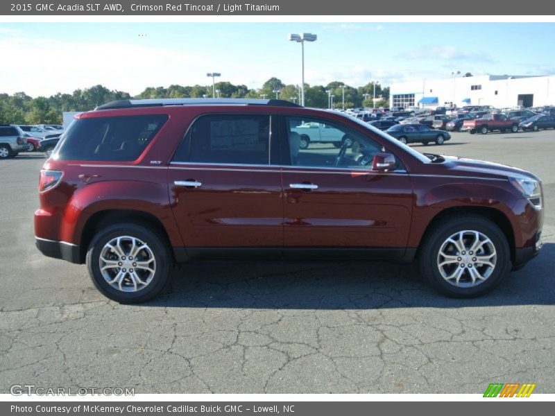 Crimson Red Tincoat / Light Titanium 2015 GMC Acadia SLT AWD