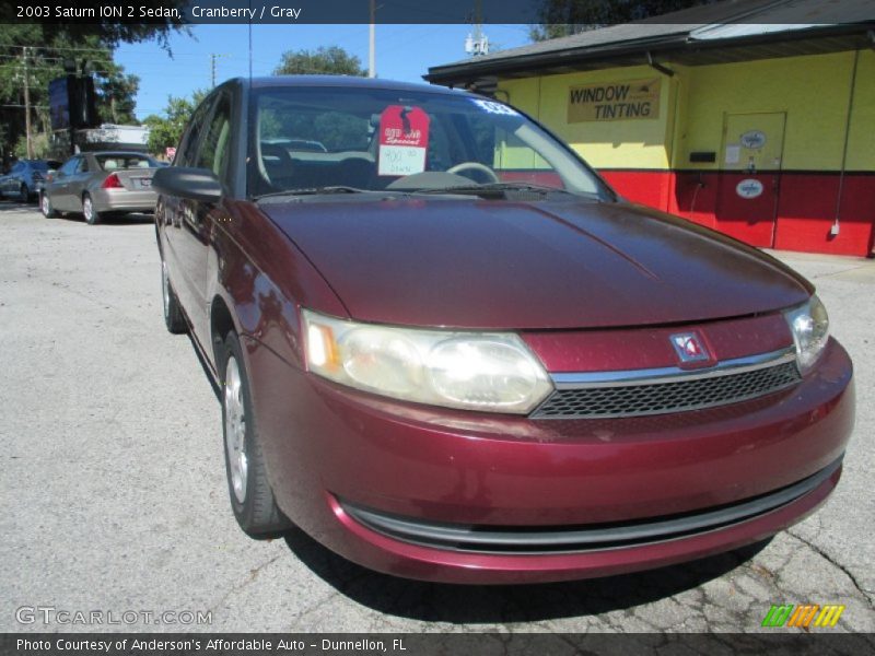 Cranberry / Gray 2003 Saturn ION 2 Sedan