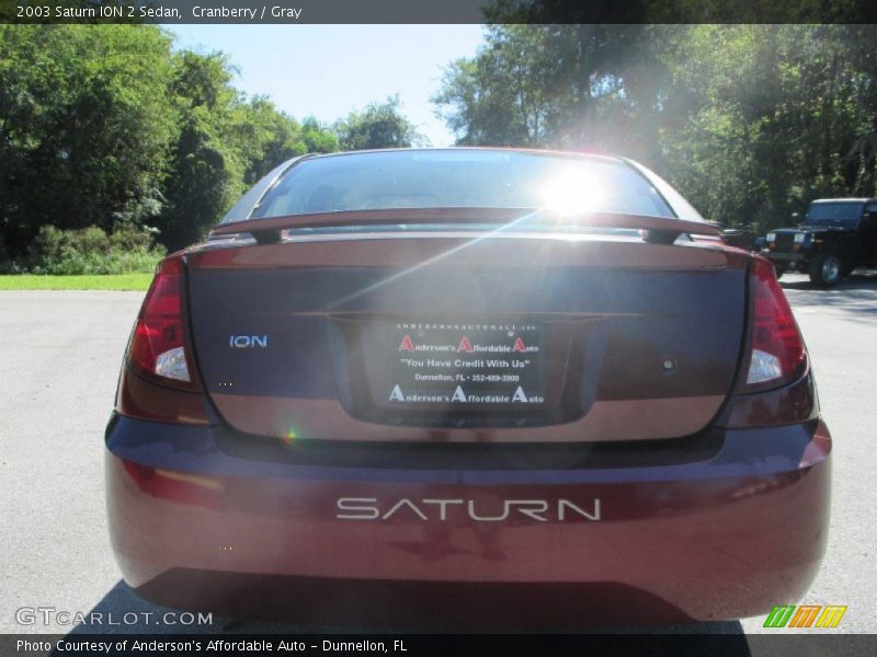 Cranberry / Gray 2003 Saturn ION 2 Sedan