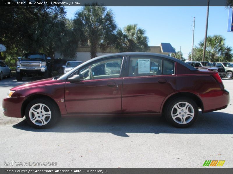 Cranberry / Gray 2003 Saturn ION 2 Sedan