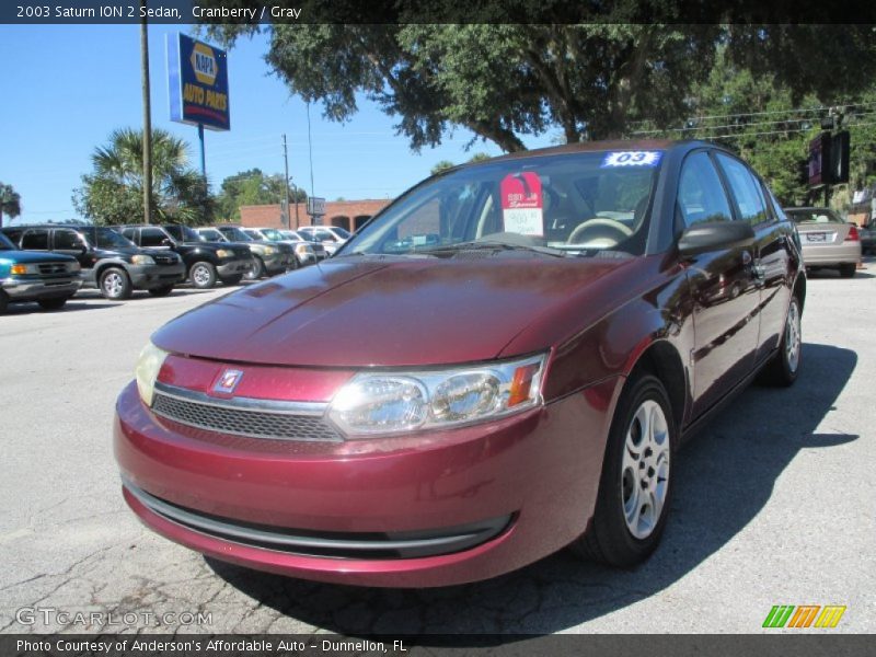 Cranberry / Gray 2003 Saturn ION 2 Sedan