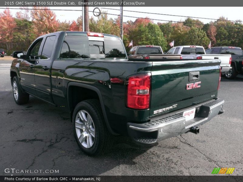 Emerald Green Metallic / Cocoa/Dune 2015 GMC Sierra 1500 SLE Double Cab