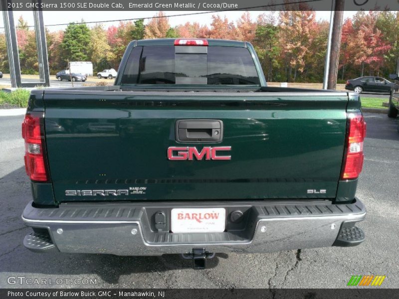 Emerald Green Metallic / Cocoa/Dune 2015 GMC Sierra 1500 SLE Double Cab