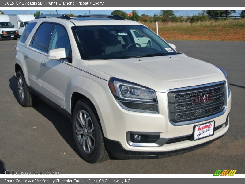 White Diamond Tricoat / Ebony 2015 GMC Acadia SLT