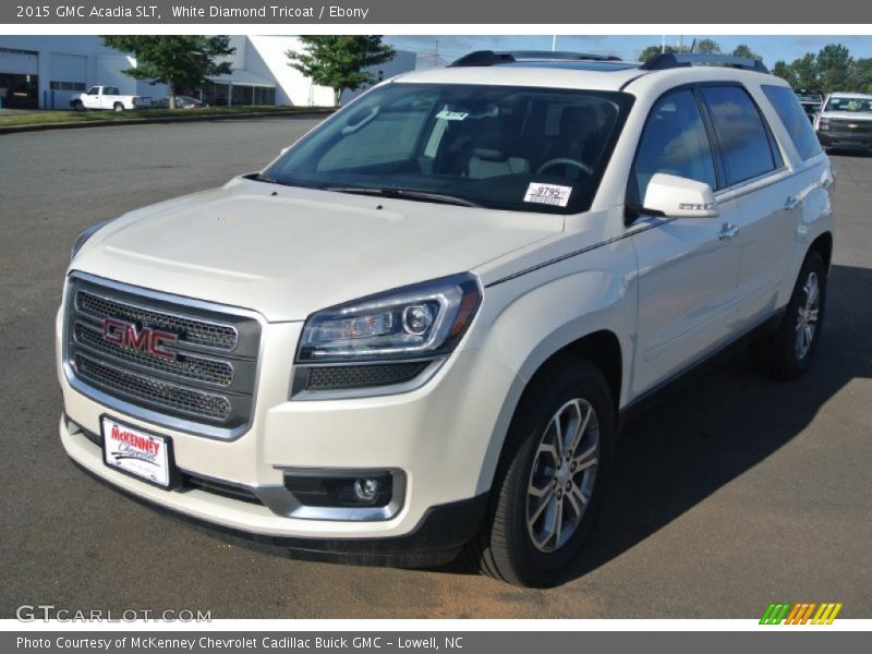 White Diamond Tricoat / Ebony 2015 GMC Acadia SLT