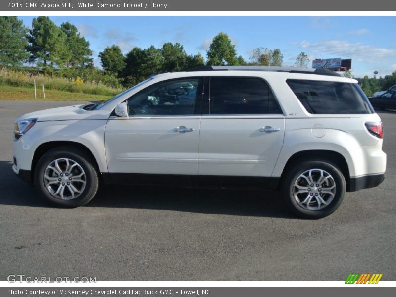 White Diamond Tricoat / Ebony 2015 GMC Acadia SLT