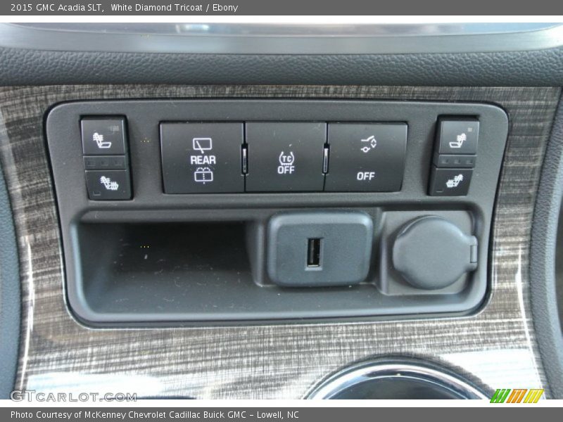 White Diamond Tricoat / Ebony 2015 GMC Acadia SLT