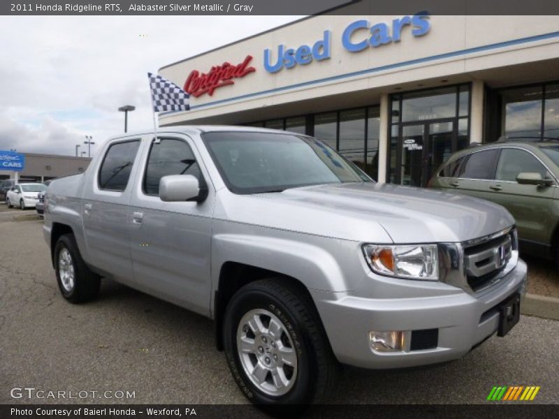 Alabaster Silver Metallic / Gray 2011 Honda Ridgeline RTS